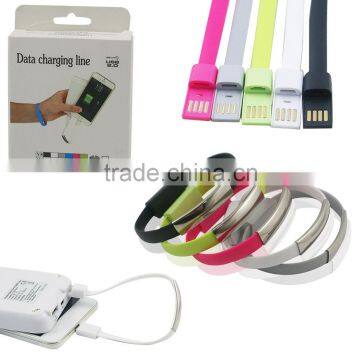 Fashion Bracelet USB Charger Cable For iphone Samsung With Various Colors