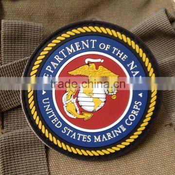 DEPARTMENT OF THE NAVY UNITED STATES MARINE CORPS 3D PVC Rubber STICK-ON Patch