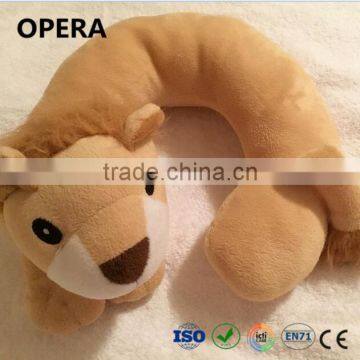 Kids Travel Car Plane Comfortable Stuffed Lion Animal Plush Pillow U Shape