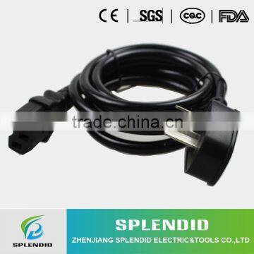 Standard black rice cooker 3-pin power cable 1.5m 2m 0.8m