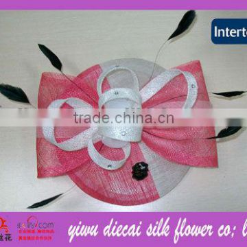 2013 Chic S/S decorative customed feather decorated sinamay fascinator