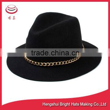 Plain felt cowboy fedora hats wholesales