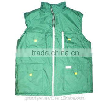 100% Polyester Lined Women Waterproof Sleeveless Work Vest