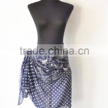 Summer Fashion High Quality Polyester Voile Customaized Printed Sarong photo-4