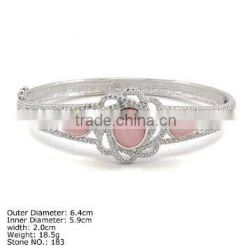 [ CZQ-0056 ] Fashion Bangle with Ross Quartz Women Bangle