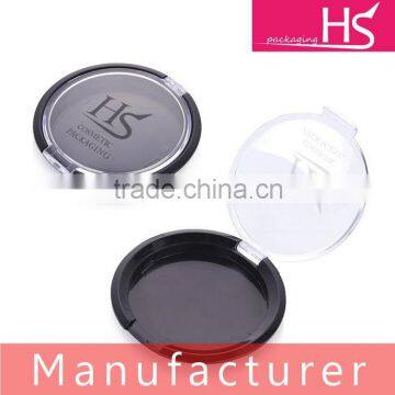 transparent cap round pressed powder compact container