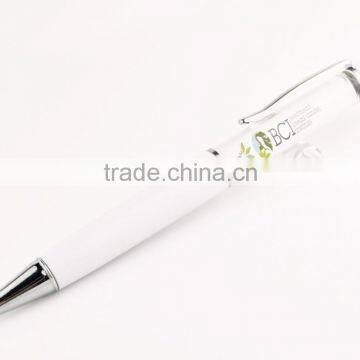 beautiful printing logo liquid floating ball pen