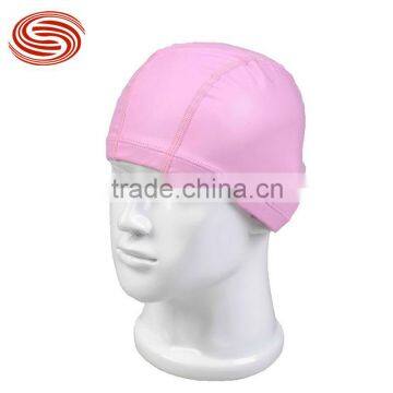 Wholesale or retail pure color high-grade swimming cap waterproof not le adult children play high PU coating head caps