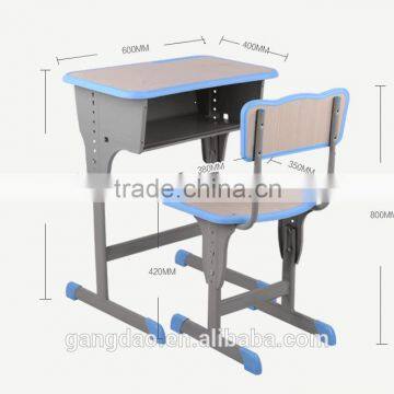 Ningbo Hot sale adjustable height children desk and chair with back rest