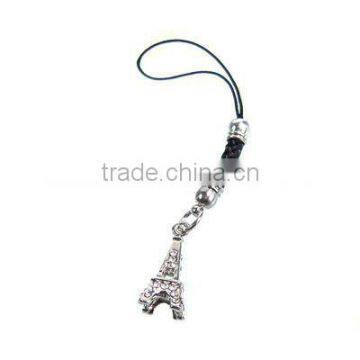 Nice eiffel tower shaped cellphone strap souvenir mobile phone ornaments mobile chains phone straps