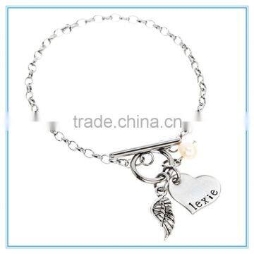 Angel Wing, Heatr & Pearl Bracelet Fashion