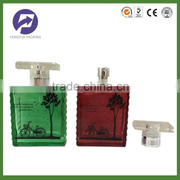 Square Crystal Perfume Glass Spray Bottle 50ml