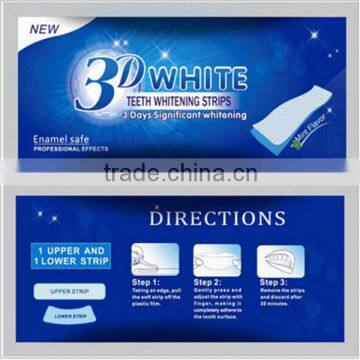 deep cleaning teeth whitening patch 3D teeth whitening system with impermanent filling material