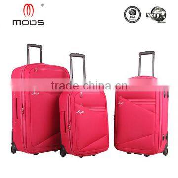 CHEAP ITEM SET OF THREE PIECES POLYESTER LUGGAGE SUITCASE WITH EXPANDABLE FOR FROMOTION