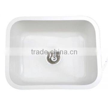 Rectangular double basin with knife kitchen sink