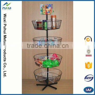 china supplier wire spinning display rack shelf