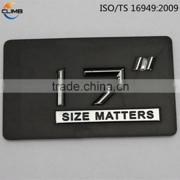 Top supplier chrome letters for cars car badge letters 3d chrome letters & numbers made in china