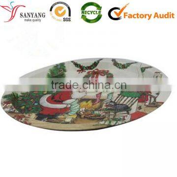 Christmas cartoon printing metal tin tray for candy fruit desktop tray                        
                                                                                Supplier's Choice