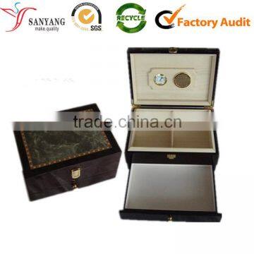 Factory made cheap nice quality professional packaging box for cigar double floors