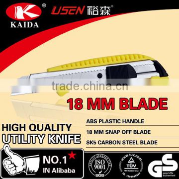 Plastic handle 18mm blade cutter knife