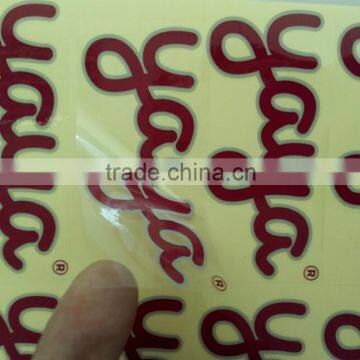 custom clear sticker, transparent stickers, transparent pvc stickers