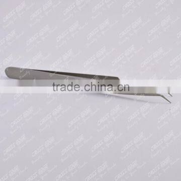 professional 45 degree angle curved tip tweezer