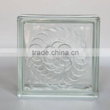 Clear glass block wall