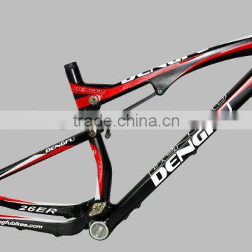 China cheap full suspension excellent design mtb carbon frame 26 with 2 year warranty