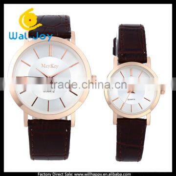 WJ-5540 leather band quartz factory direct cheap fancy popular watch for men and women