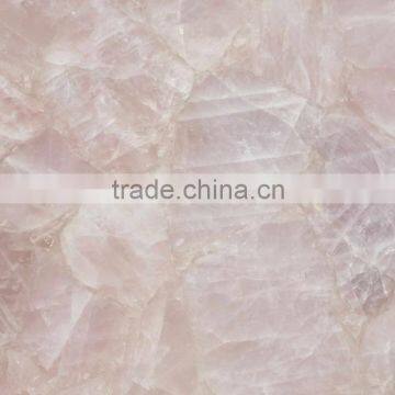 Rose quartz natural stone big slab polished for counter