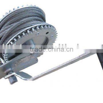 boat winch with wire rope or sling