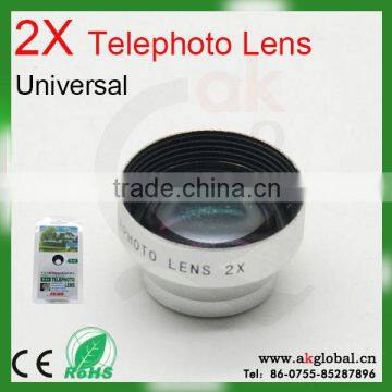 Universal magnetic 2X telephoto lens for iPhone Blackberry Samsung i9300 HTC,all smartphone