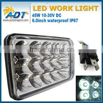 6 inch 45W LED Work Light Bar Spot for Car Offroad Truck Driving Lamp Headlight