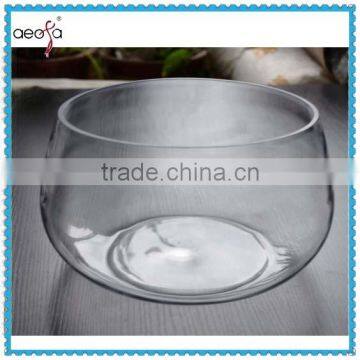 Wide open mouth large decorative glass fish bowls wholesale