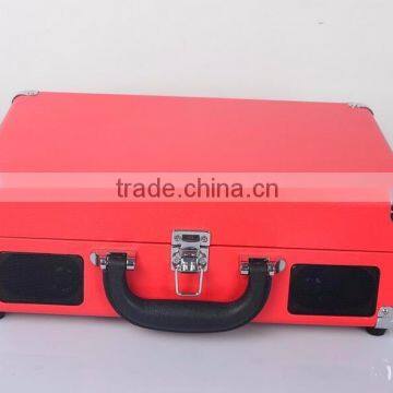 2016 New Cheap Portable Suitcase Style Retro Bluetooth and USB Connection Turntable Gramophone photo-6