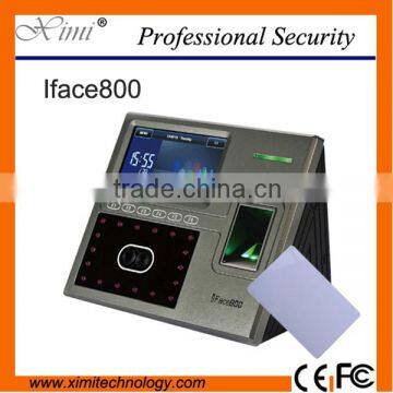 iFace800 Face and fingerprint time attendance machine with 1200 templates of record and 2000 templates of fingerprint