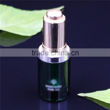 15ml green round essential oil glass bottle with dropper