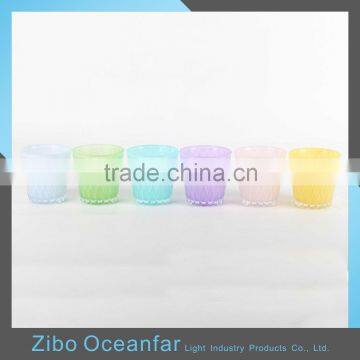 High Quality Colored Candle Cup Holder Round Bulk Glass Votive Candle Holders photo-4