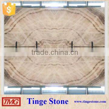 Elegant wood grain onyx slab on hot sale