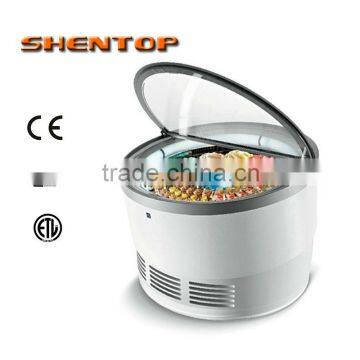 SHENTOP Ice Cream Round Rotation Showcase Cabinet Customized