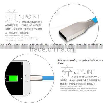 Fast Charge 2.0 Current Usb Data Sync Cable Charger Cable Metal Head Data Charging Cable photo-5