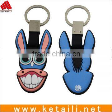 custom trendy design silicone key ring for key chain