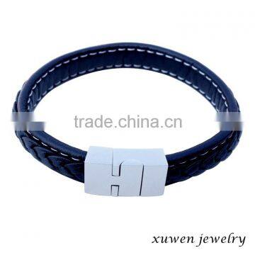 high polish stainless steel hardware for leather bracelets