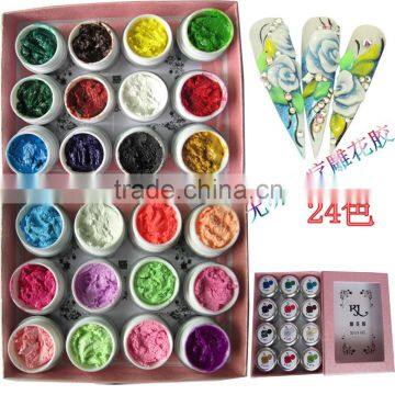 Mixcoco professional 3d gel high quality 24 colors free sample 3D carving gel