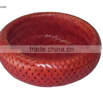 Double Layers Round Bamboo Basket