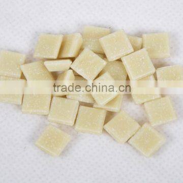 Beige 10mm and 20mm vitreous glass mosaic tile