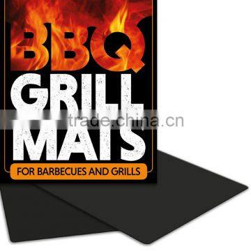 BBQ Grill Mat, Set of 3 16" X 13" Fiberglass Fabric Nonstick Reusable Grilling Accessories -Works on Gas, Charcoal, Ovens,