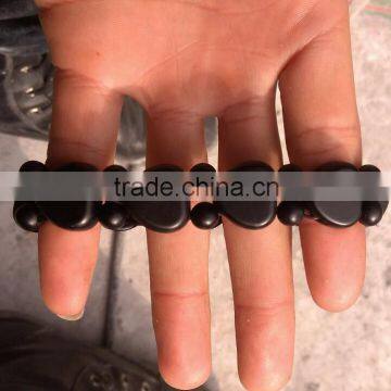 Natural Black Bian Stone Bangle photo-2