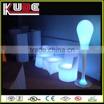 L shape new design of LED coffee table and chair with cheap price