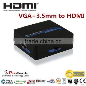 China supplier VGA+3.5mm to HDMI Mini Converter box 1080p